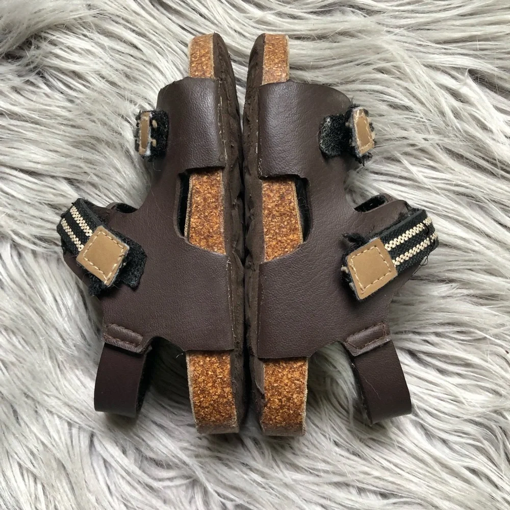 Rugged Bear Canvas and Vegan Leather Sandals, Size Toddler 9